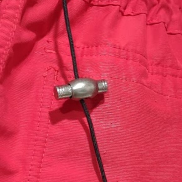 L. L. BEAN RED NYLON UTILITY WINDBREAKER JACKET HOOD POCKETS INNER DRAWSTING L - Picture 6 of 16